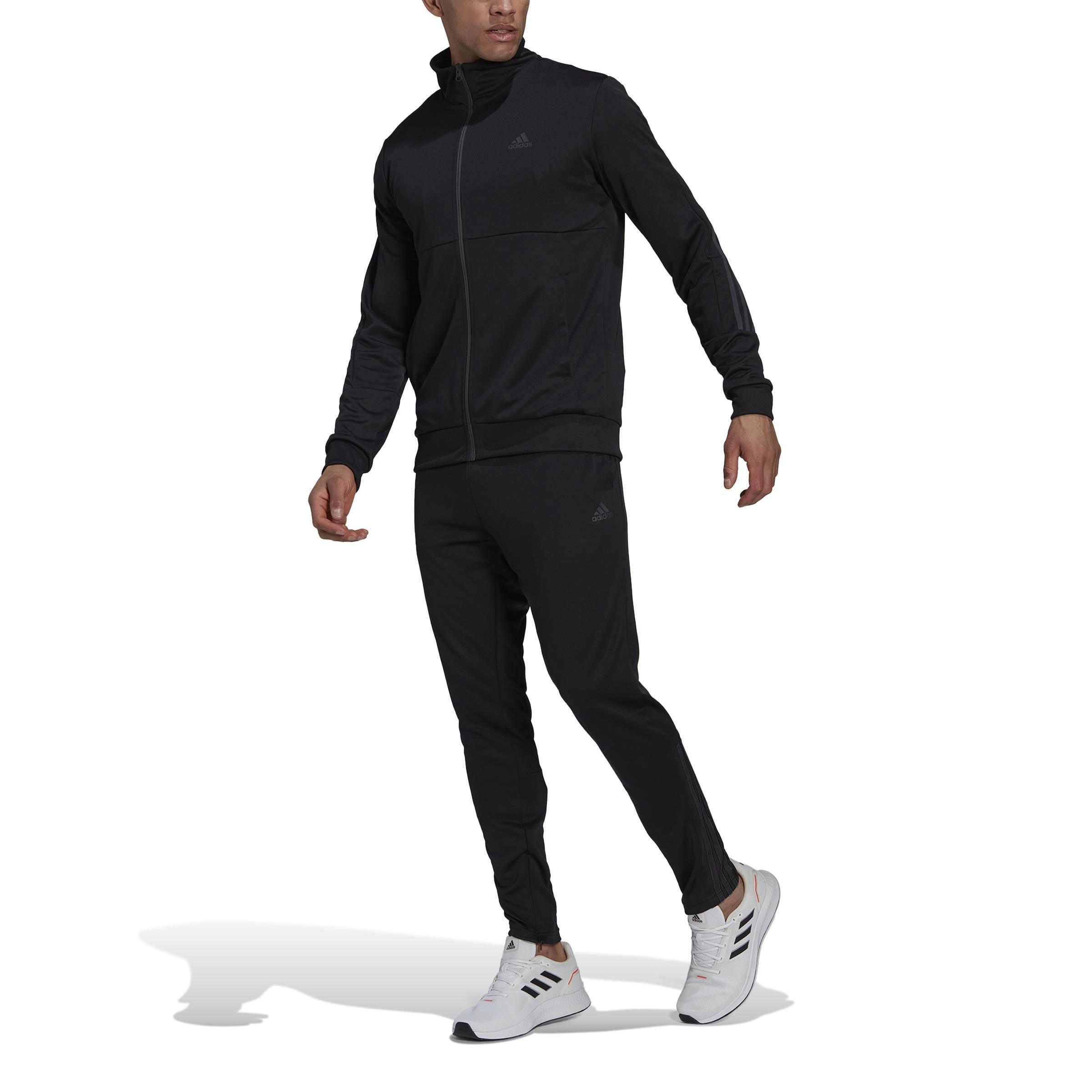 Slim Zipped Track Suit, Black, A901_ONE, large image number 0