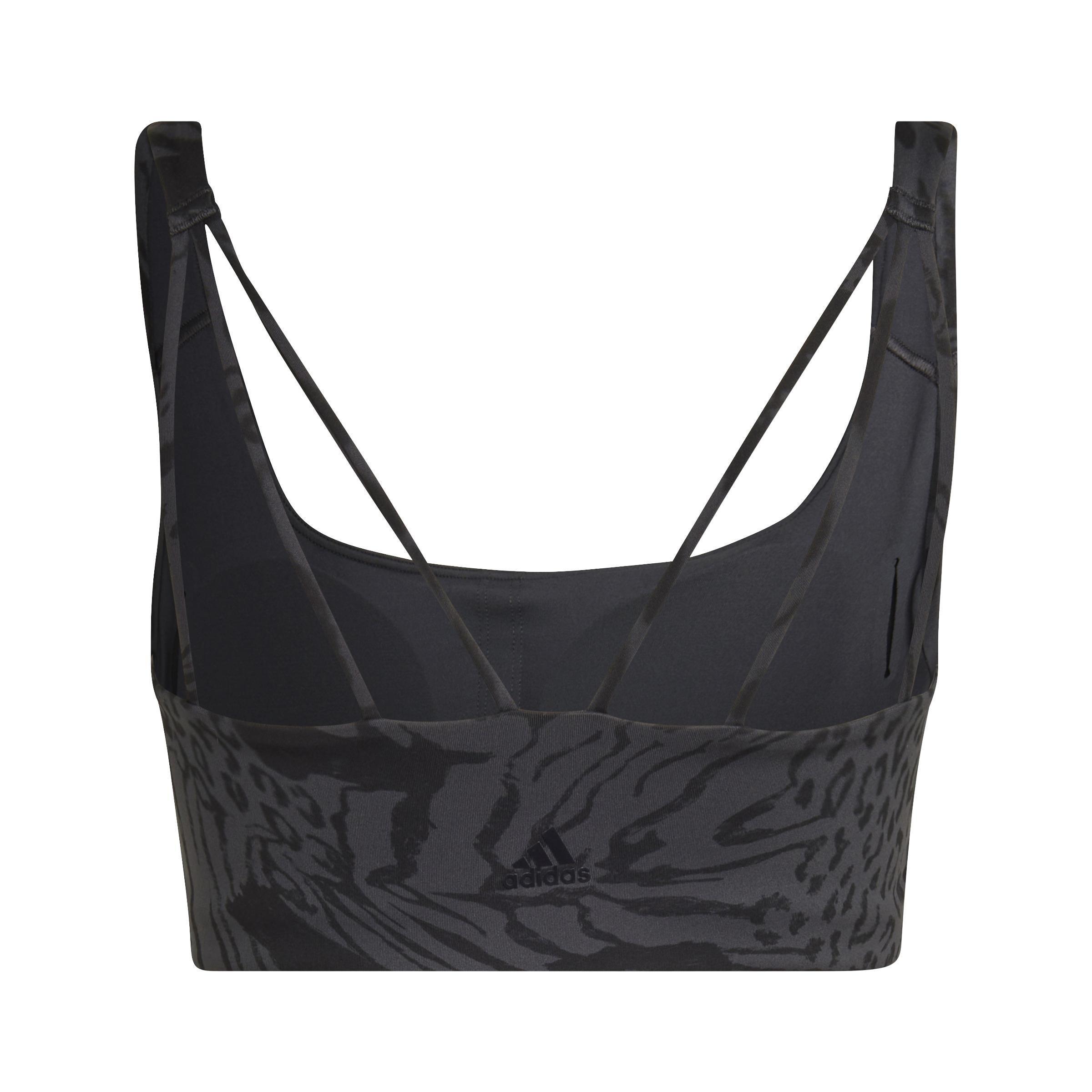 Powerimpact Training Medium-Support Allover Print Bra, Grey, A901_ONE, large image number 4