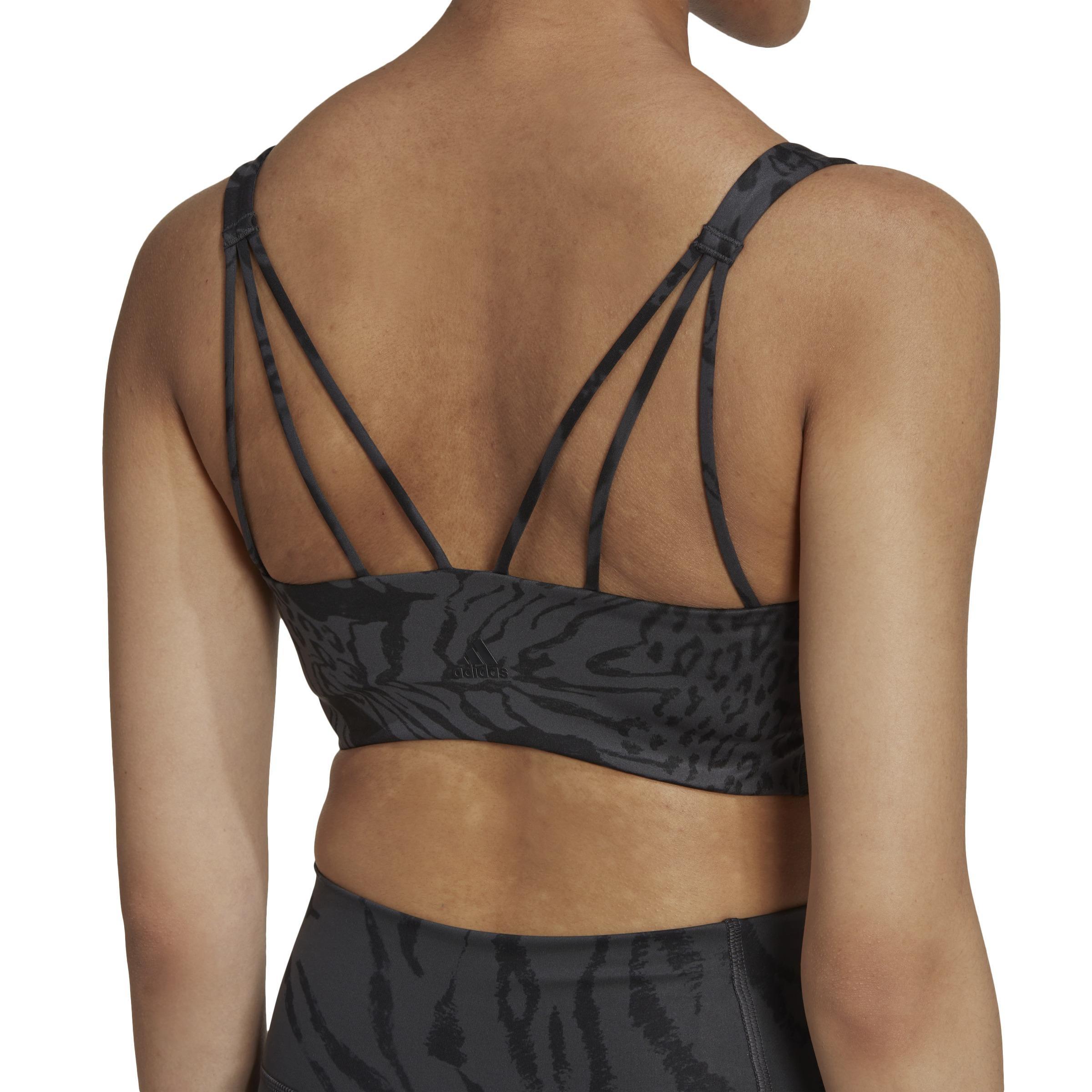 Powerimpact Training Medium-Support Allover Print Bra, Grey, A901_ONE, large image number 6