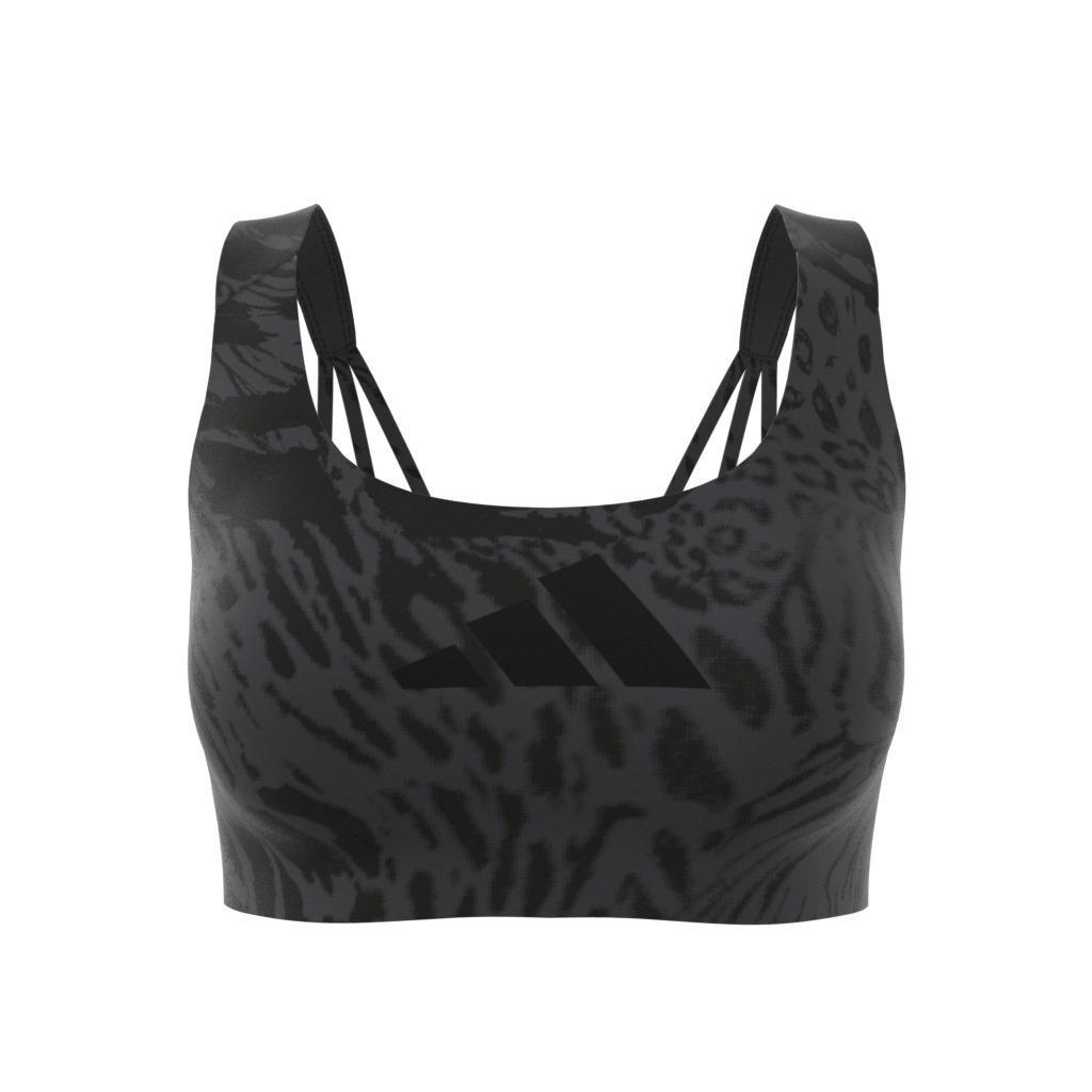 Powerimpact Training Medium-Support Allover Print Bra, Grey, A901_ONE, large image number 7