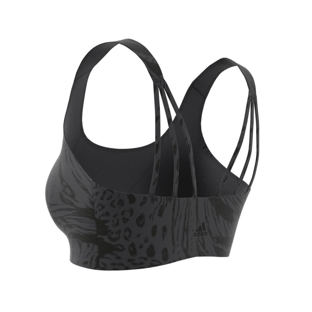 Powerimpact Training Medium-Support Allover Print Bra, Grey, A901_ONE, large image number 9