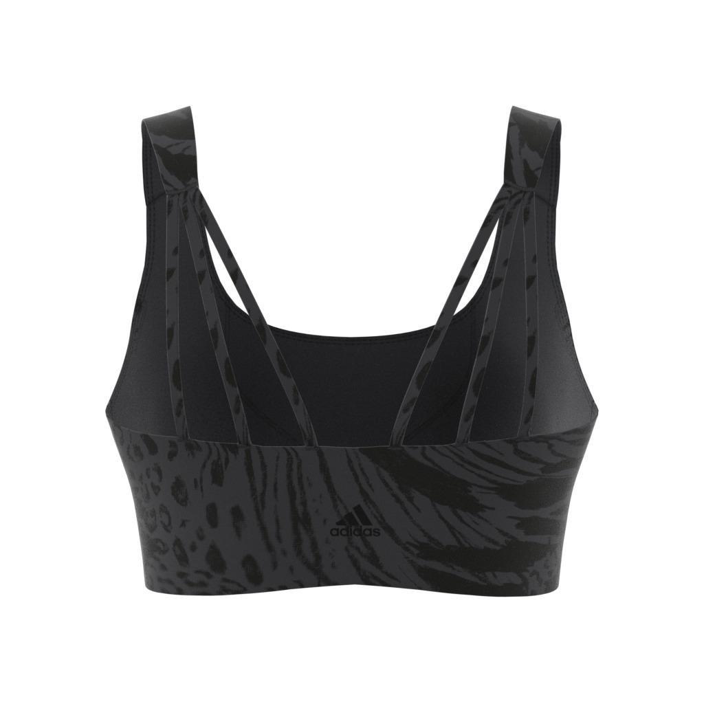 Powerimpact Training Medium-Support Allover Print Bra, Grey, A901_ONE, large image number 11