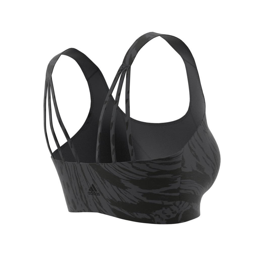 Powerimpact Training Medium-Support Allover Print Bra, Grey, A901_ONE, large image number 12