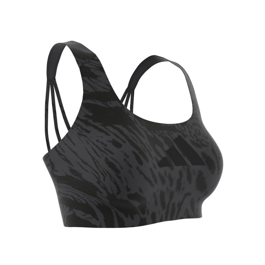 Powerimpact Training Medium-Support Allover Print Bra, Grey, A901_ONE, large image number 14