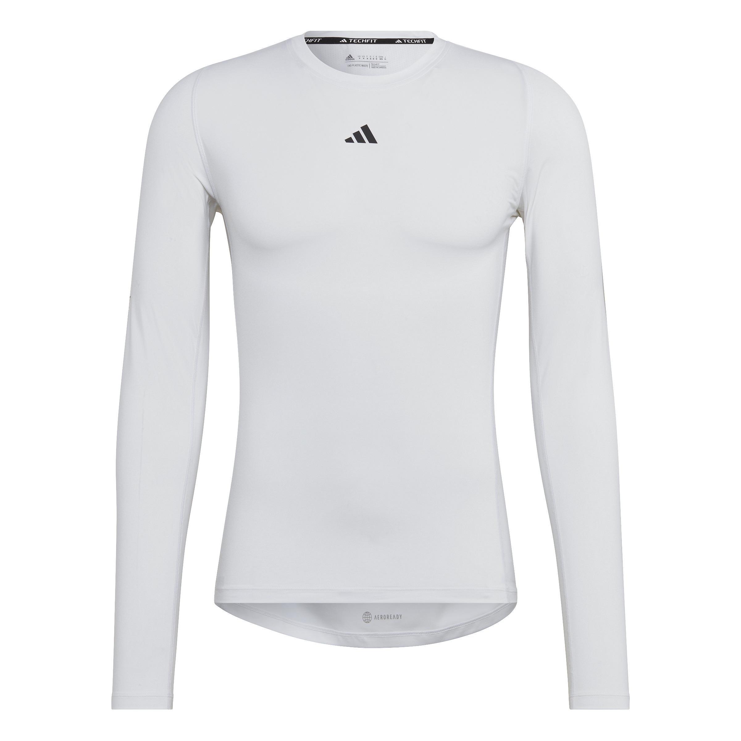 Techfit Training Long-Sleeve Top, White, A901_ONE, large image number 1