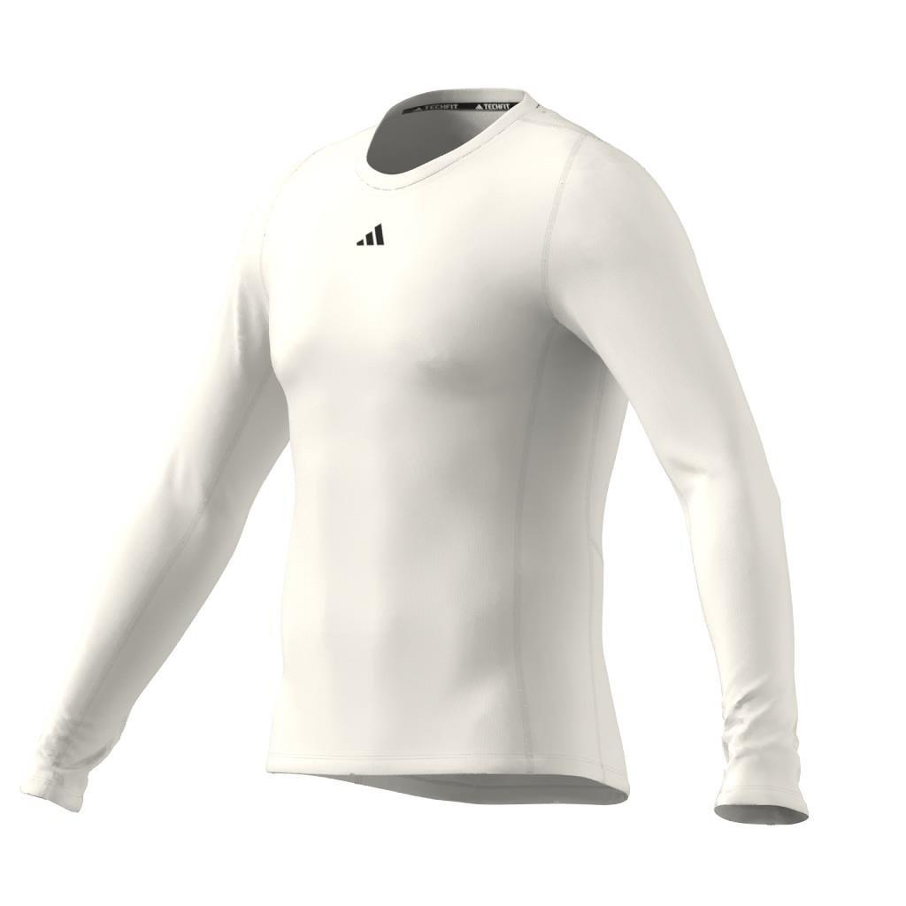 Techfit Training Long-Sleeve Top, White, A901_ONE, large image number 2
