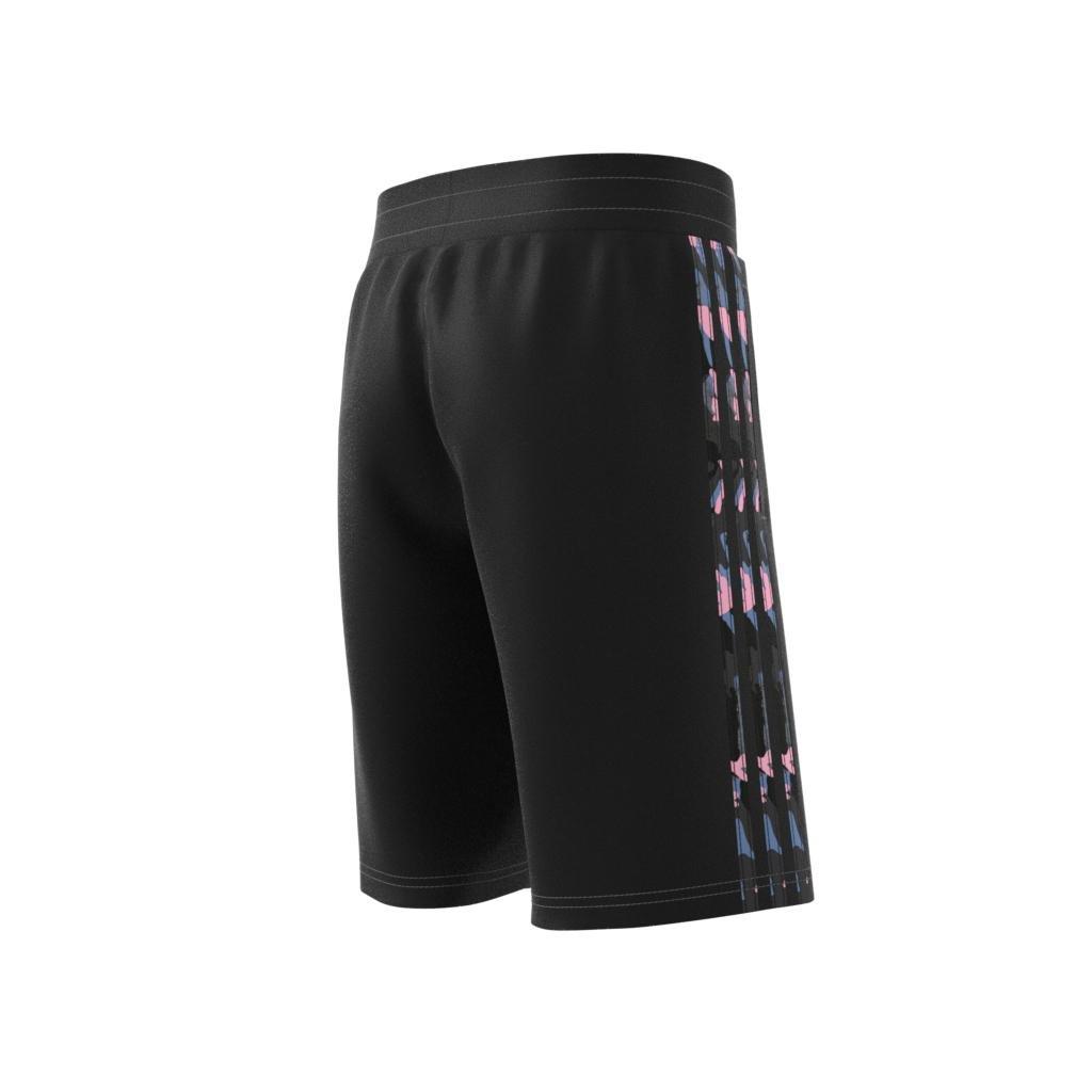 Unisex Kids Camo Shorts, Black, , large image number 1