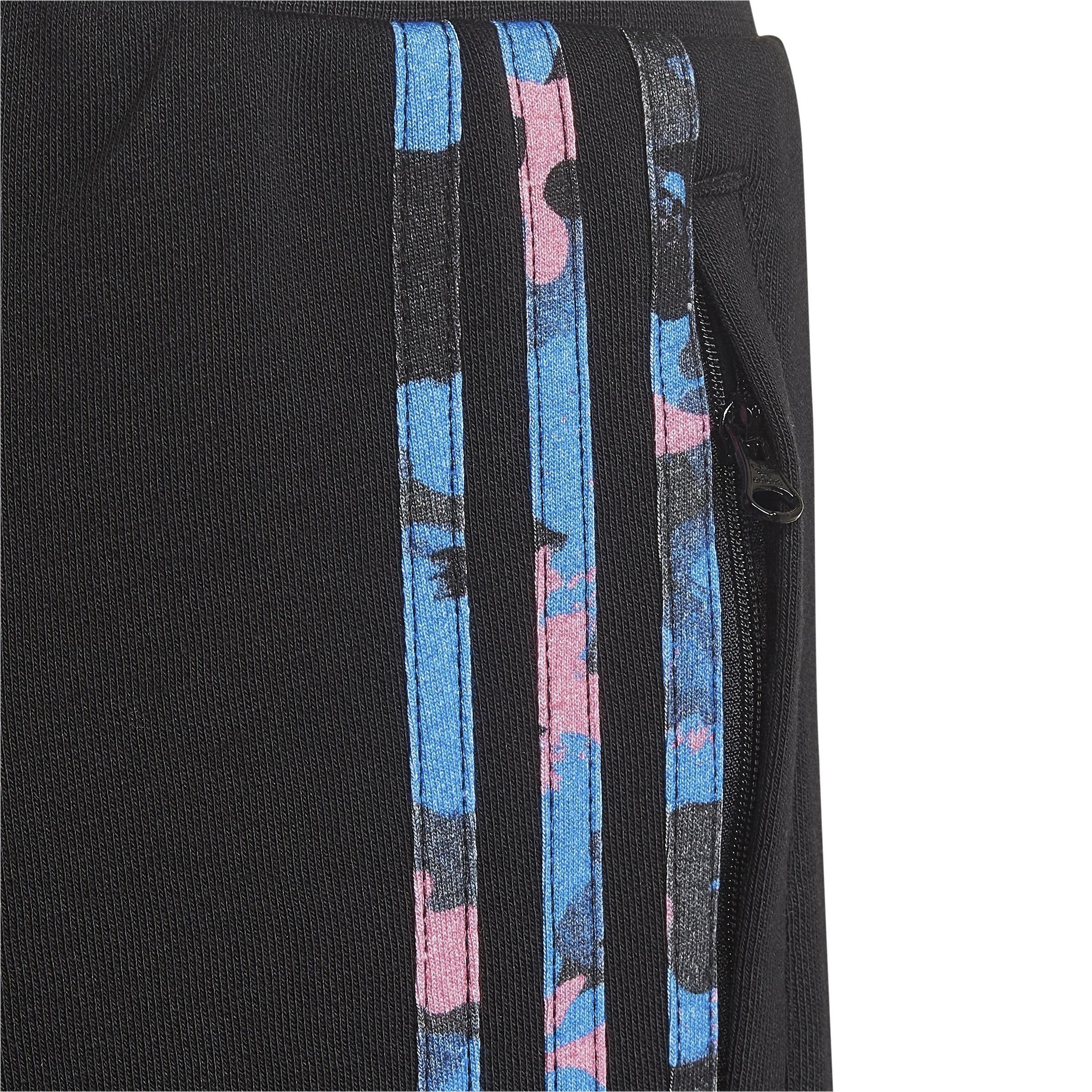 Unisex Kids Camo Shorts, Black, A901_ONE, large image number 4