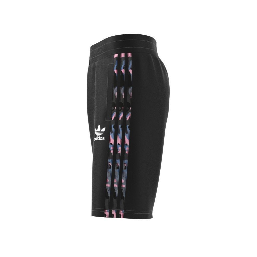 Unisex Kids Camo Shorts, Black, A901_ONE, large image number 8