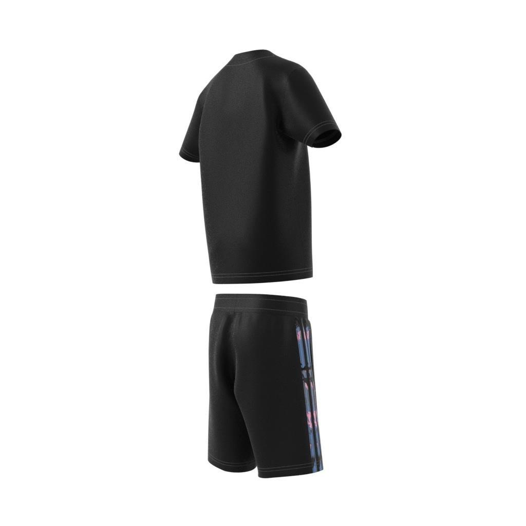 Unisex Kids Camo Shorts And Tee Set, Black, A901_ONE, large image number 11