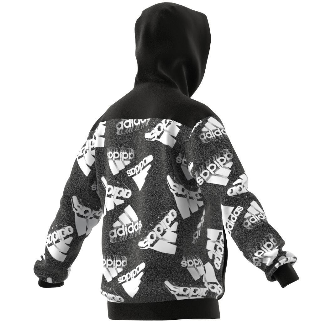 Essentials Brandlove Fleece Hoodie, Black, A901_ONE, large image number 9