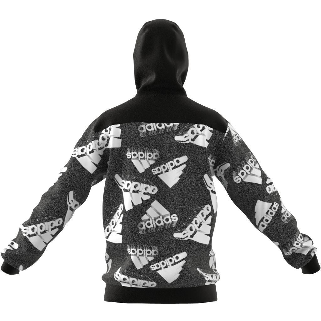 Essentials Brandlove Fleece Hoodie, Black, A901_ONE, large image number 10