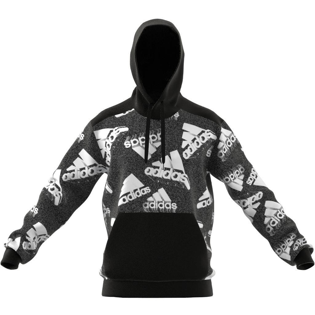 Essentials Brandlove Fleece Hoodie, Black, A901_ONE, large image number 12