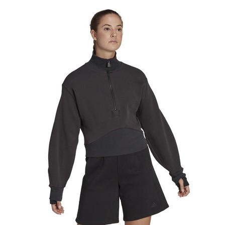 Women Boa Sweatshirt, Black, A901_ONE, large image number 0