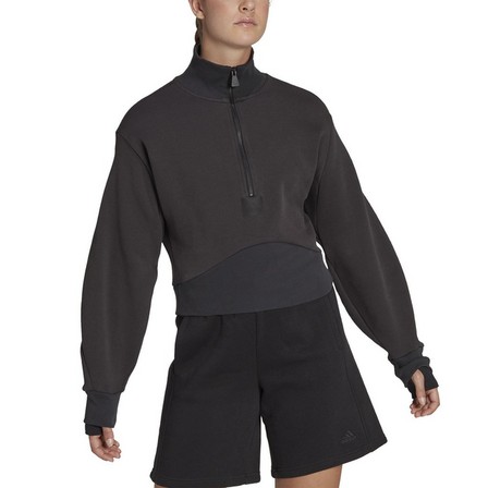 Women Boa Sweatshirt, Black, A901_ONE, large image number 3