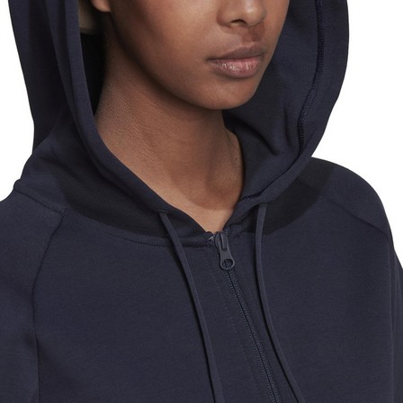 Women Future Icons 3-Stripes Hooded Track Top, Blue, A901_ONE, large image number 4