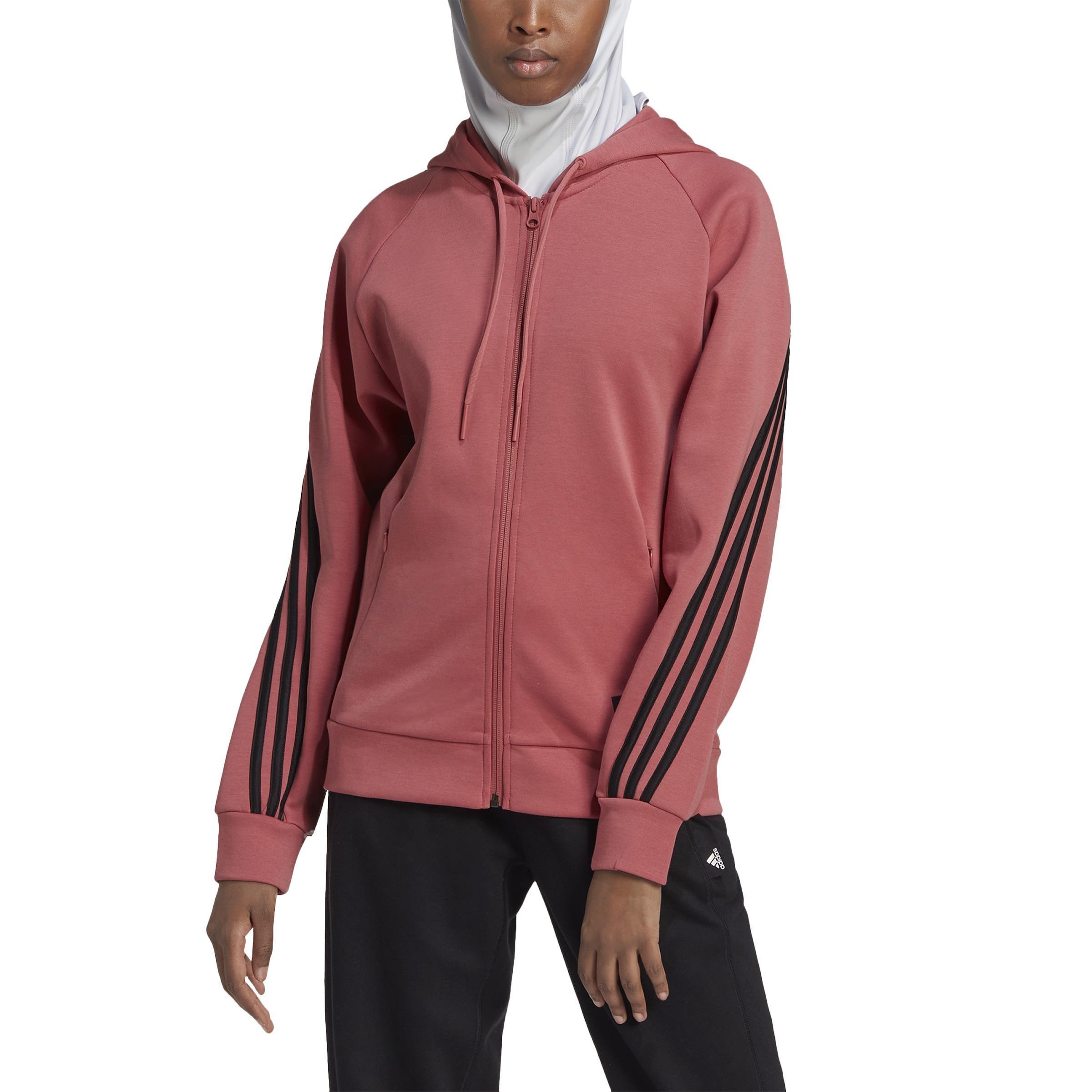 adidas Sportswear Future Icons 3-Stripes Hooded Track Top, Red, A901_ONE, large image number 0