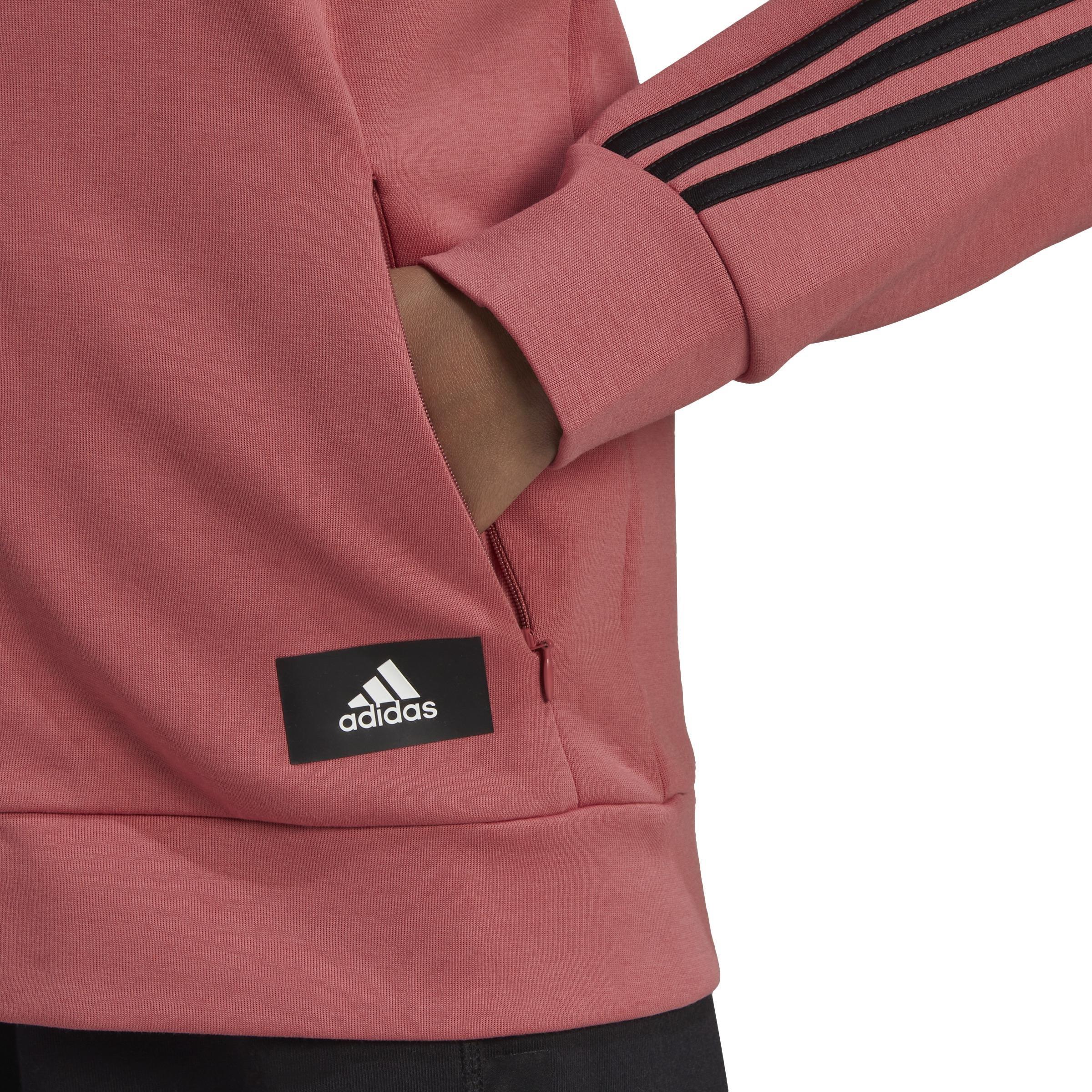 adidas Sportswear Future Icons 3-Stripes Hooded Track Top, Red, A901_ONE, large image number 4