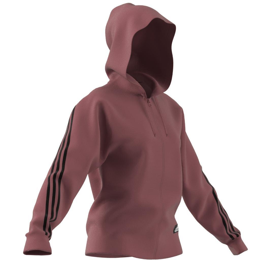 adidas Sportswear Future Icons 3-Stripes Hooded Track Top, Red, A901_ONE, large image number 6