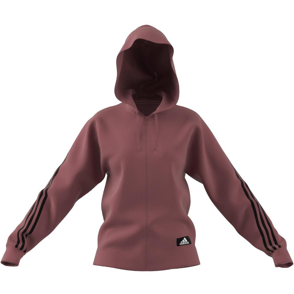 adidas Sportswear Future Icons 3-Stripes Hooded Track Top, Red, A901_ONE, large image number 8