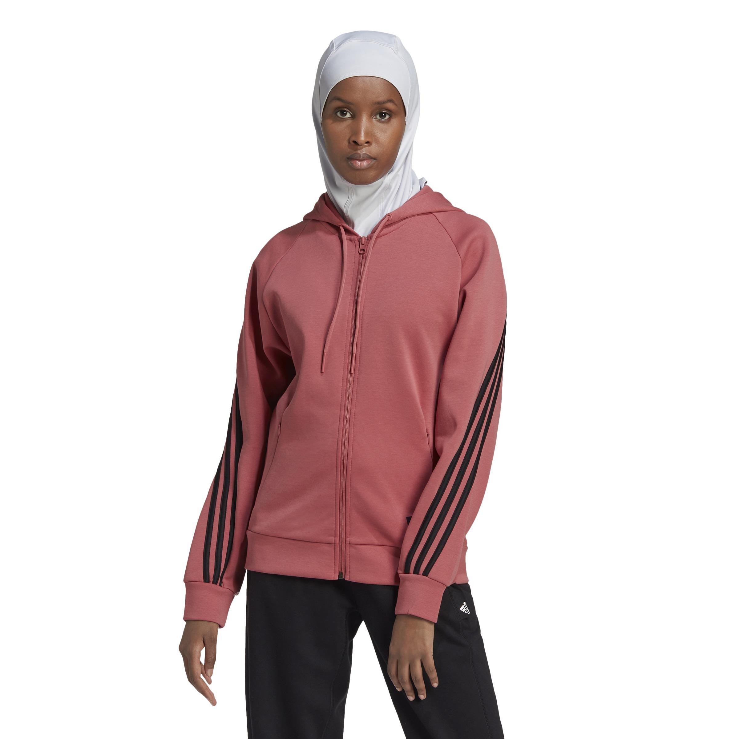 adidas Sportswear Future Icons 3-Stripes Hooded Track Top, Red, A901_ONE, large image number 10