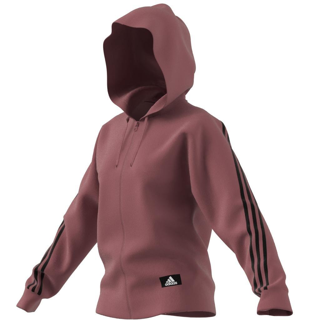 adidas Sportswear Future Icons 3-Stripes Hooded Track Top, Red, A901_ONE, large image number 13