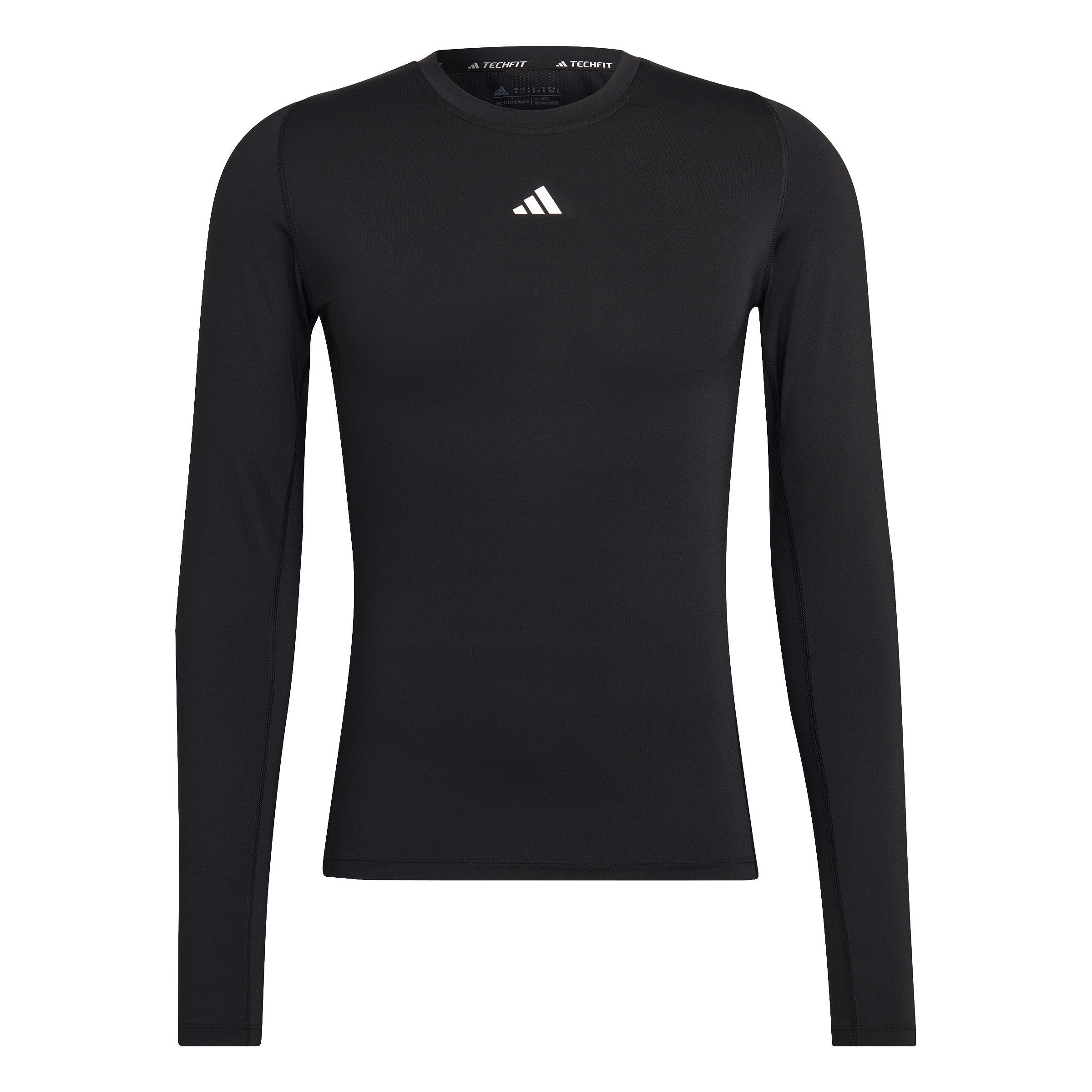 Techfit Training Long-Sleeve Top, Black, A901_ONE, large image number 0