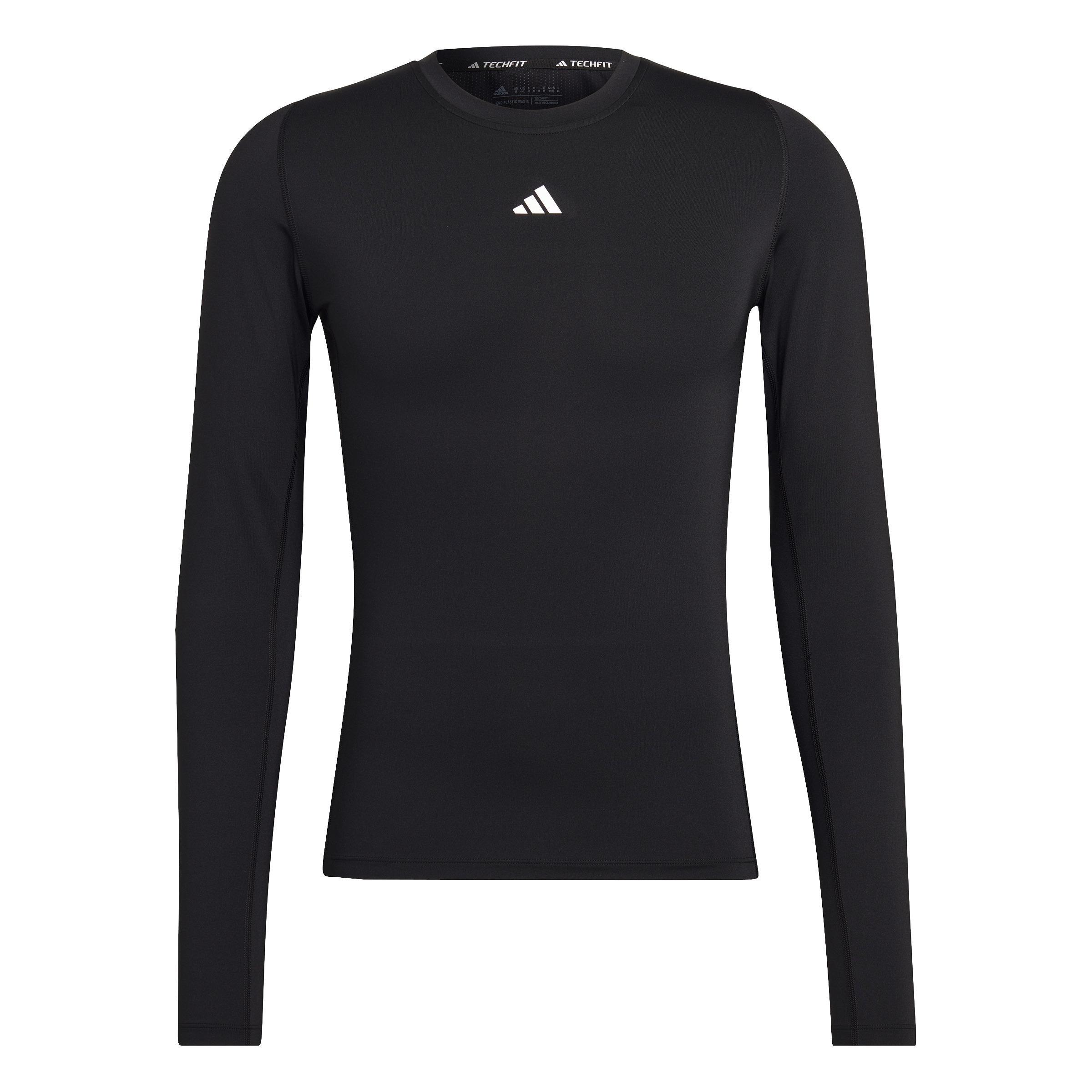 Techfit Training Long-Sleeve Top, Black, A901_ONE, large image number 1