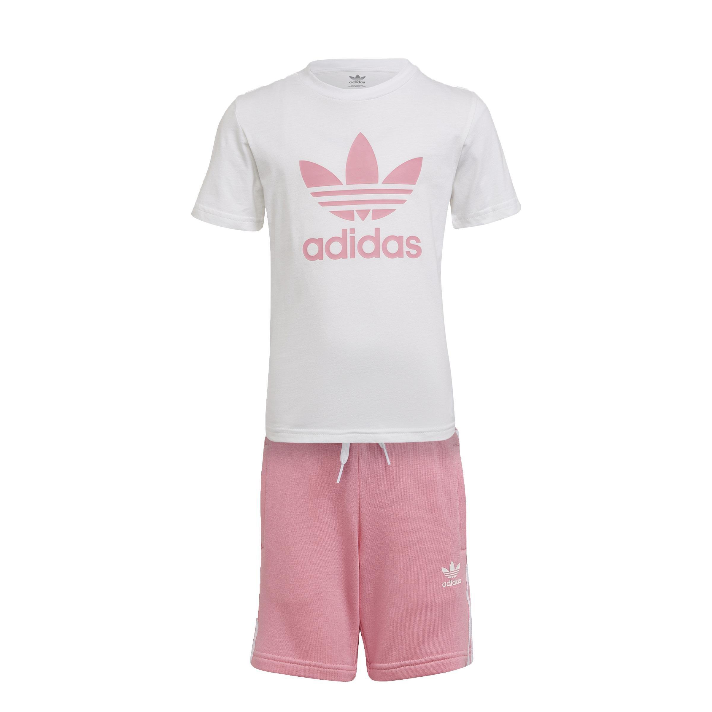 Unisex Kids Adicolor Shorts And Tee Set, White, A901_ONE, large image number 0