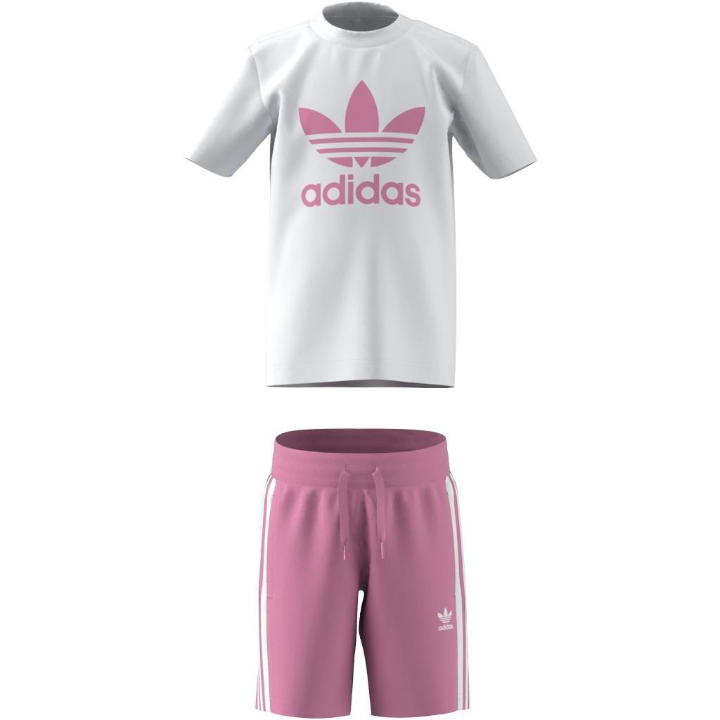 Unisex Kids Adicolor Shorts And Tee Set, White, A901_ONE, large image number 6