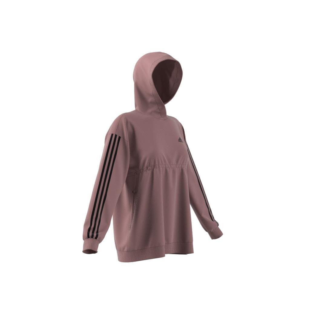 (Maternity) Essentials Cotton 3-Stripes Hoodie, Brown, A901_ONE, large image number 10