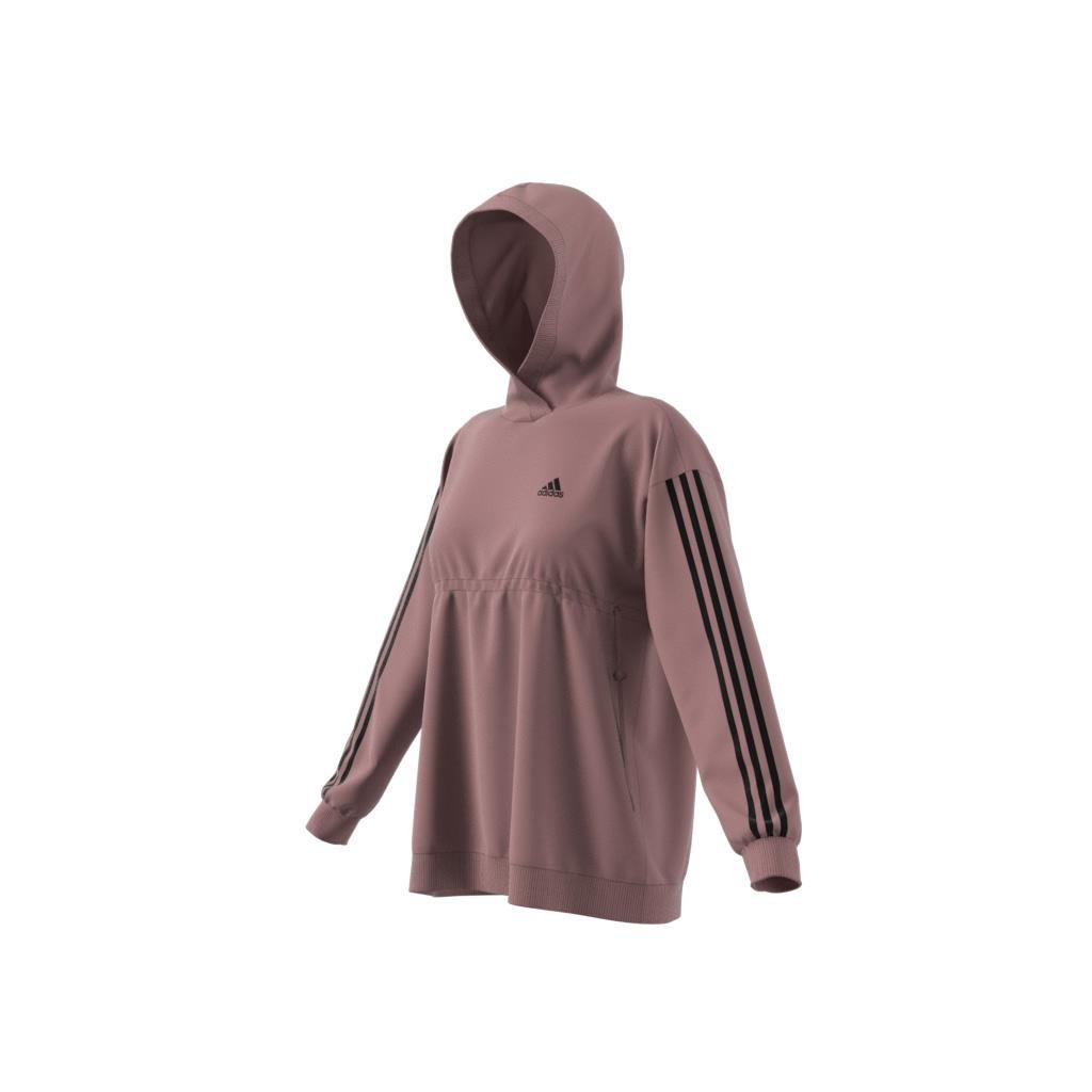 (Maternity) Essentials Cotton 3-Stripes Hoodie, Brown, A901_ONE, large image number 11