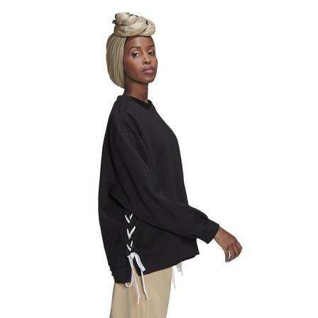 Women Always Original Laced Crew Sweatshirt, Black, A901_ONE, large image number 6