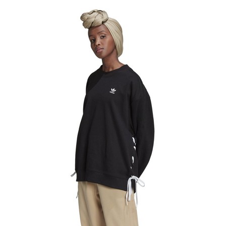 Women Always Original Laced Crew Sweatshirt, Black, A901_ONE, large image number 13