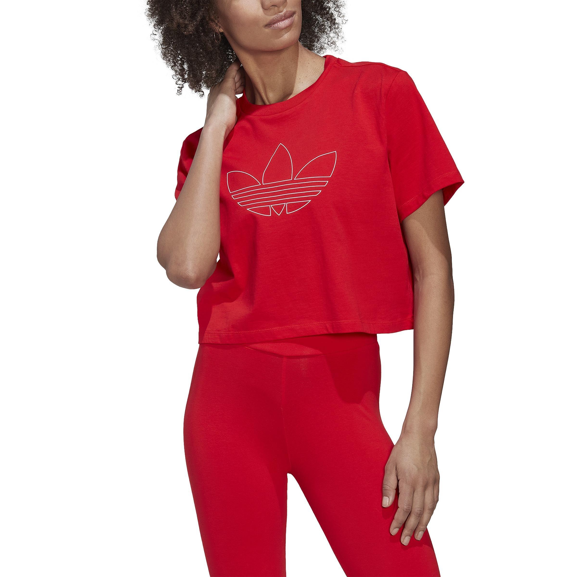 Crop Long-Sleeve Top, Red, , large image number 1