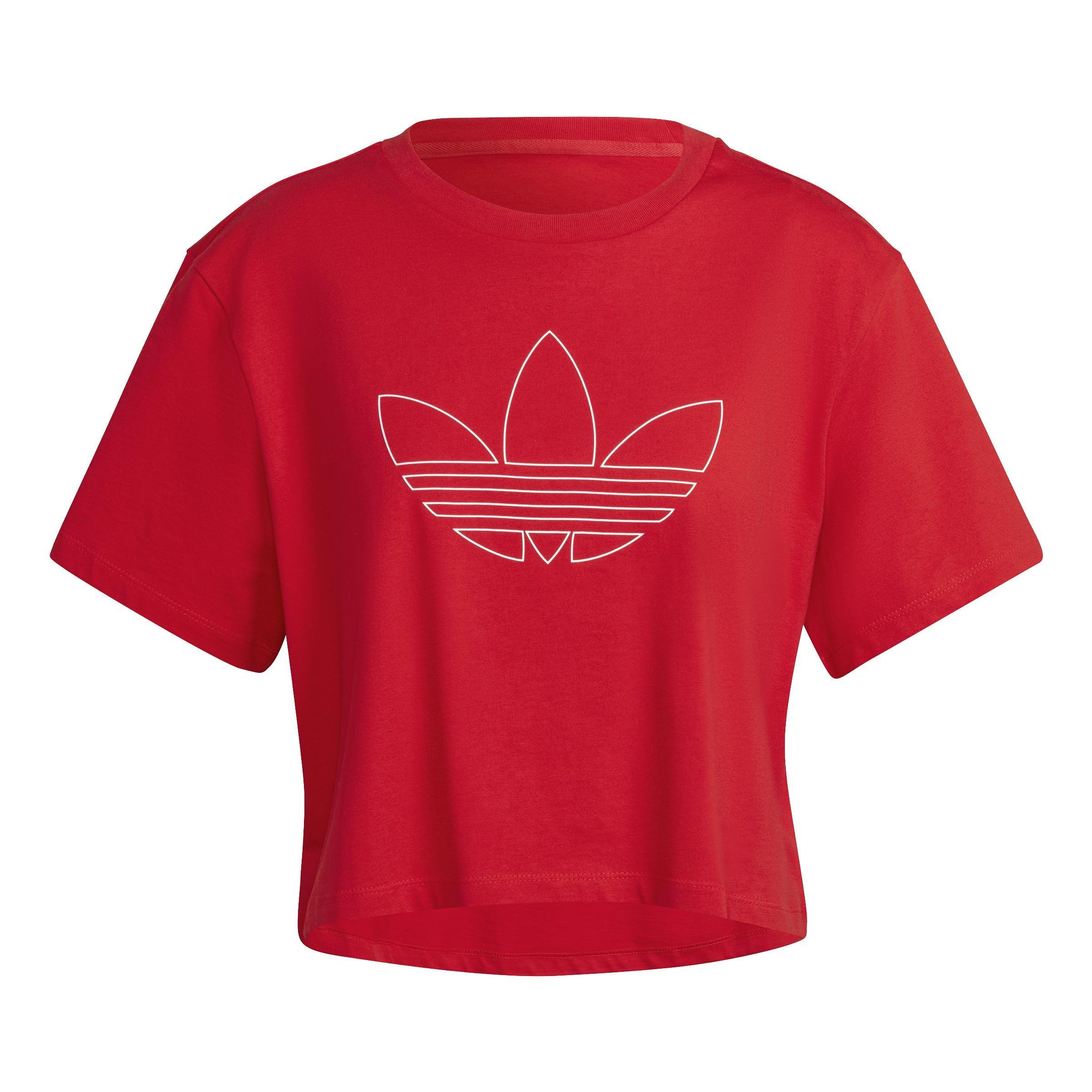 Crop Long-Sleeve Top, Red, , large image number 2