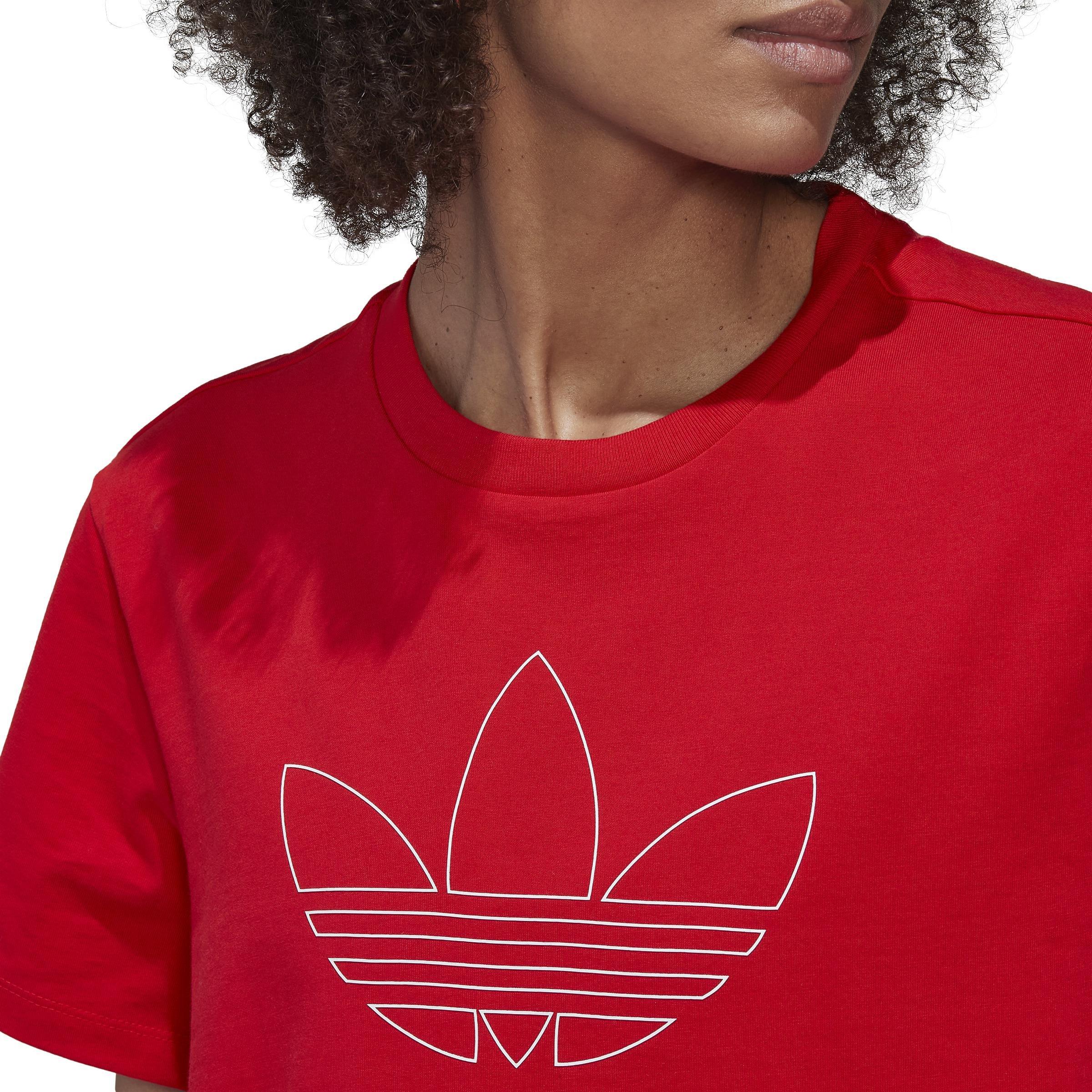 Crop Long-Sleeve Top, Red, , large image number 5