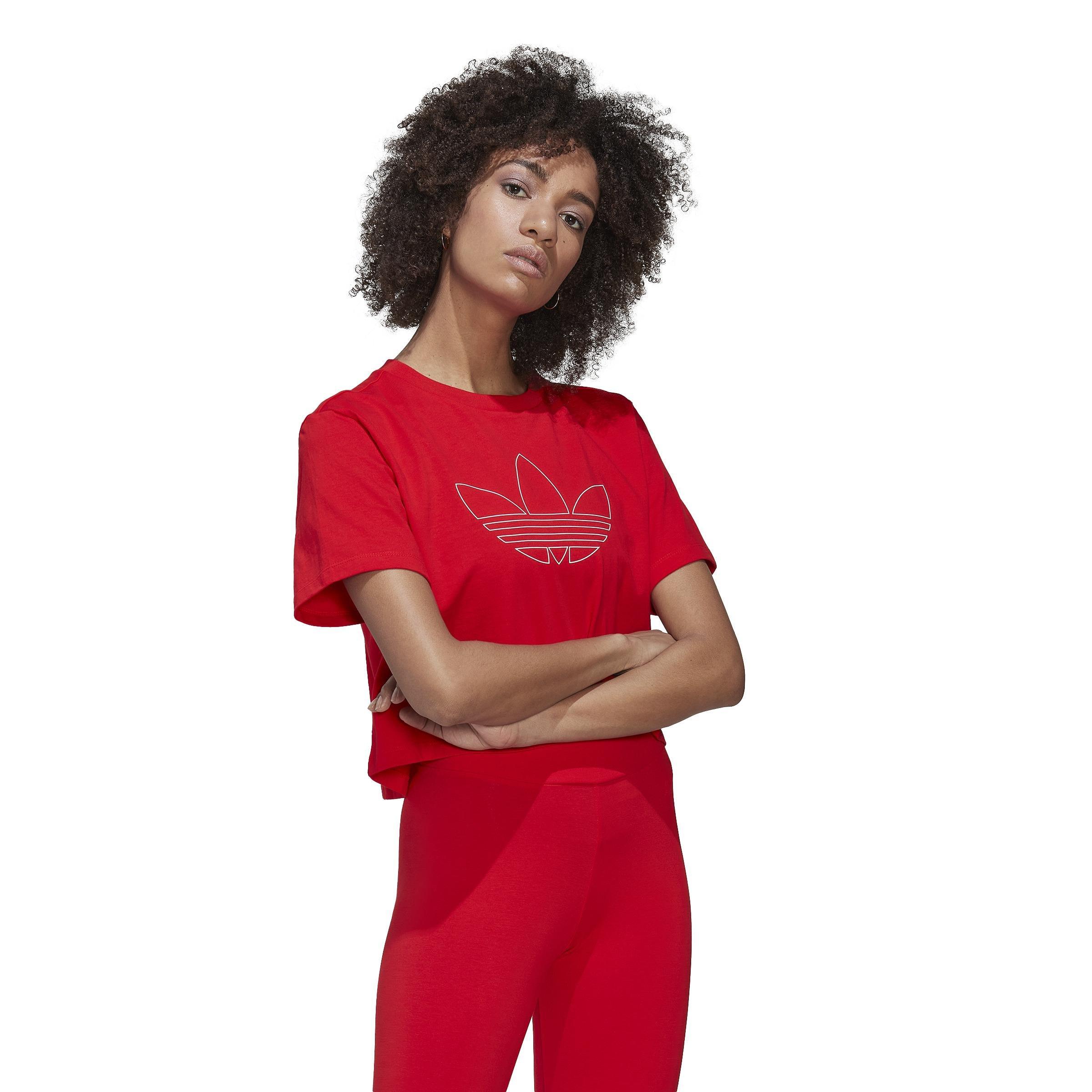 Crop Long-Sleeve Top, Red, , large image number 6
