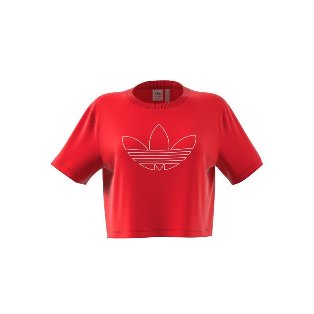 Crop Long-Sleeve Top, Red, , large image number 7
