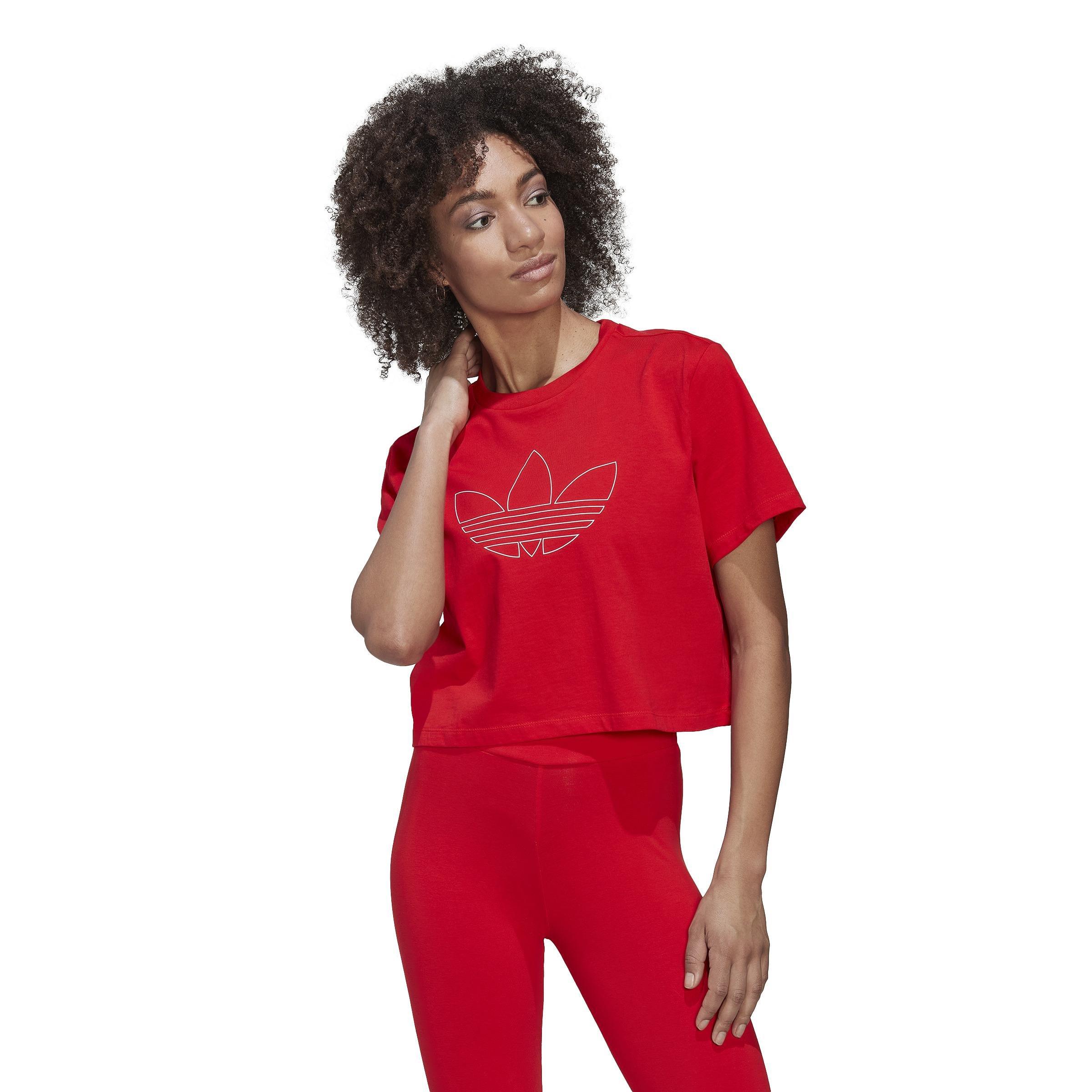 Crop Long-Sleeve Top, Red, , large image number 15
