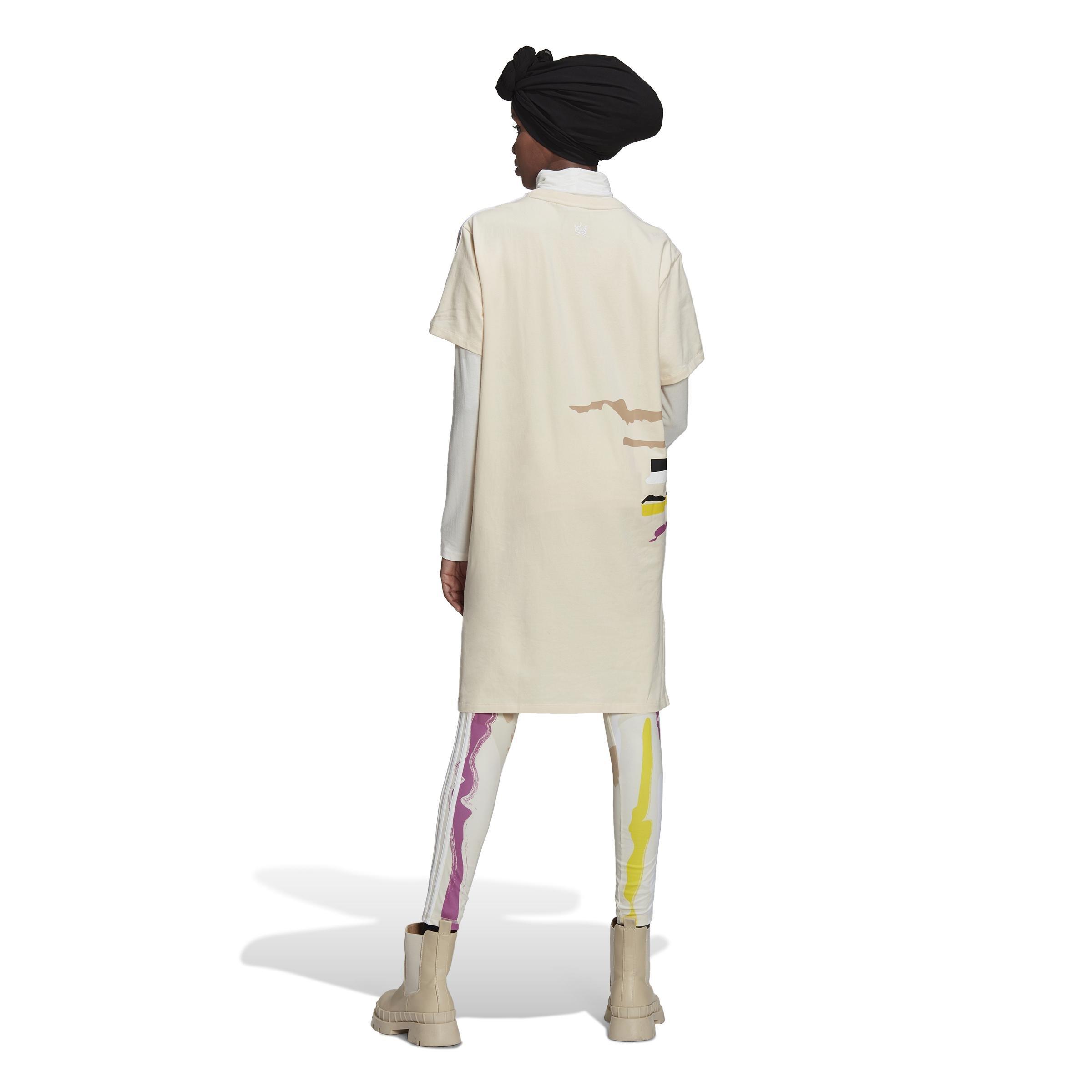 Thebe Magugu T-Shirt Dress, Beige, A901_ONE, large image number 3