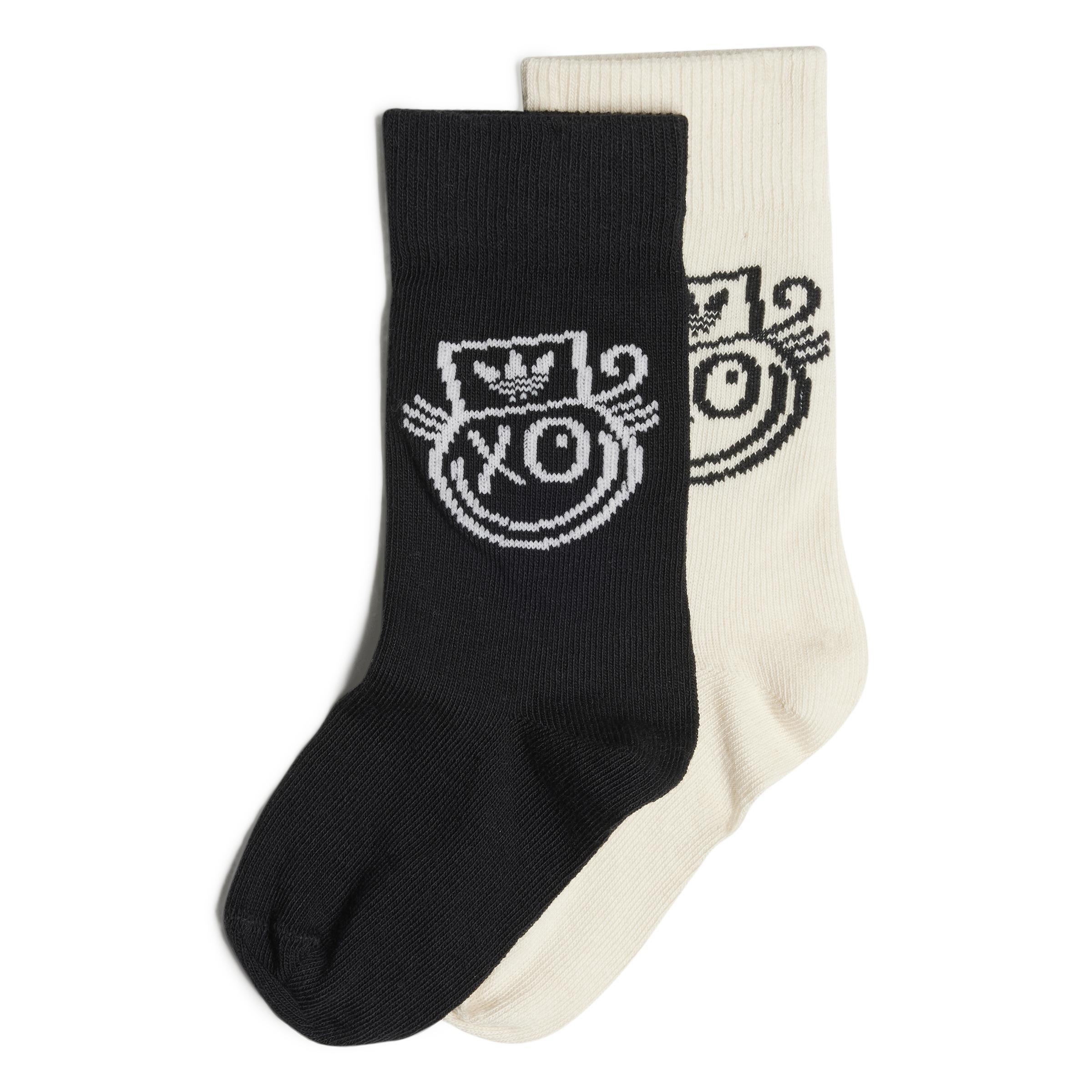 Unisex Originals X Andre Saraiva Crew Socks 2 Pairs, Black, A901_ONE, large image number 0