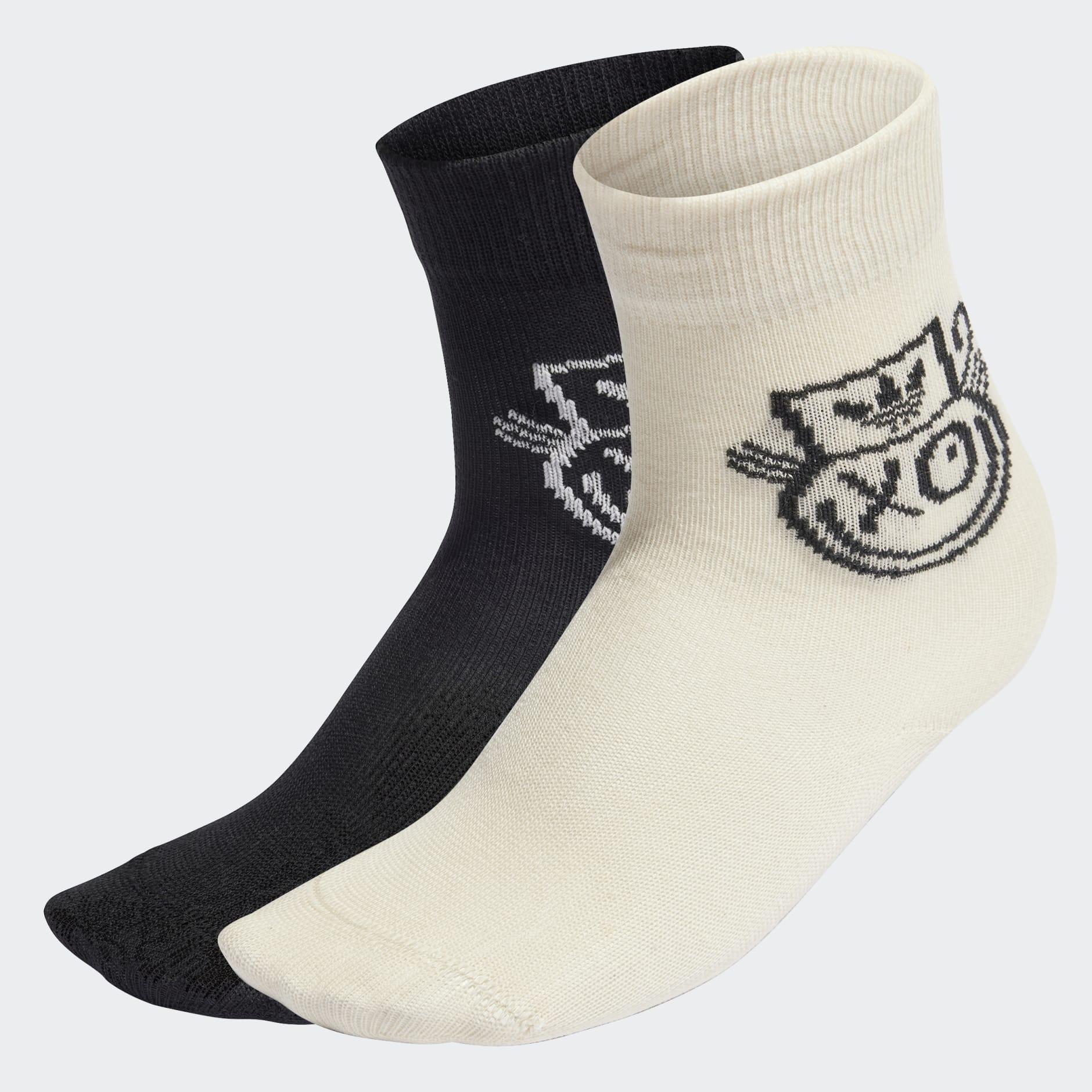 Unisex Originals X Andre Saraiva Crew Socks 2 Pairs, Black, A901_ONE, large image number 1