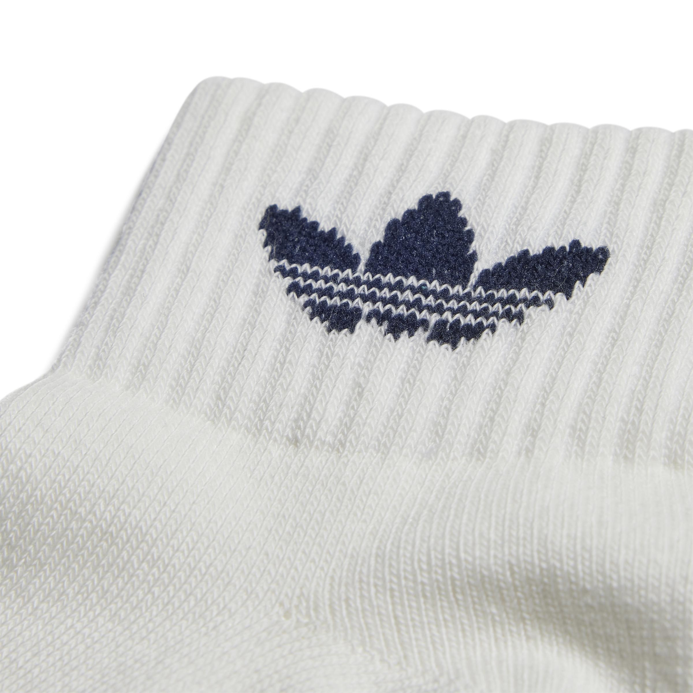 Unisex Mid-Ankle Socks 3 Pairs Off, White, A901_ONE, large image number 2