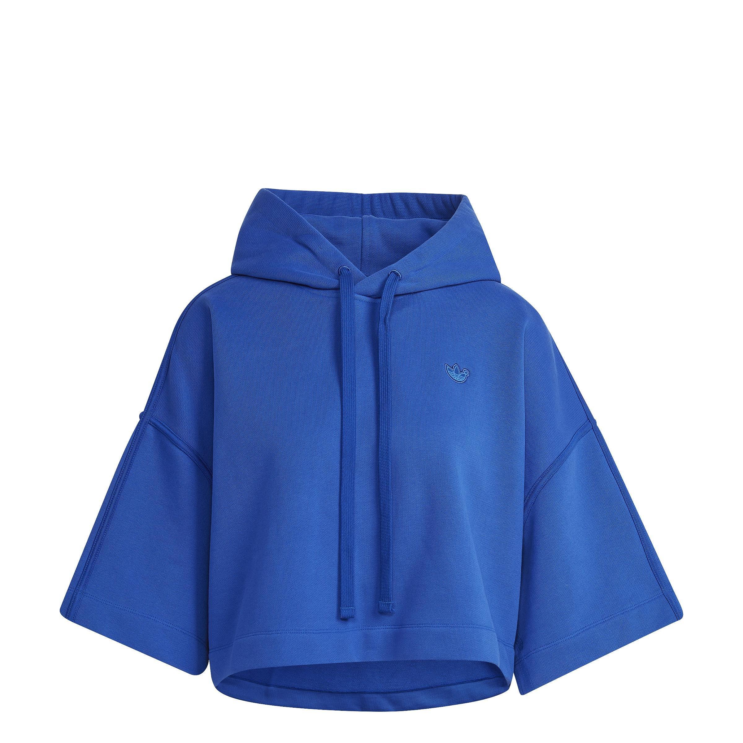 Blue Version Crop Made To Be Remade Hoodie, Blue, A901_ONE, medium