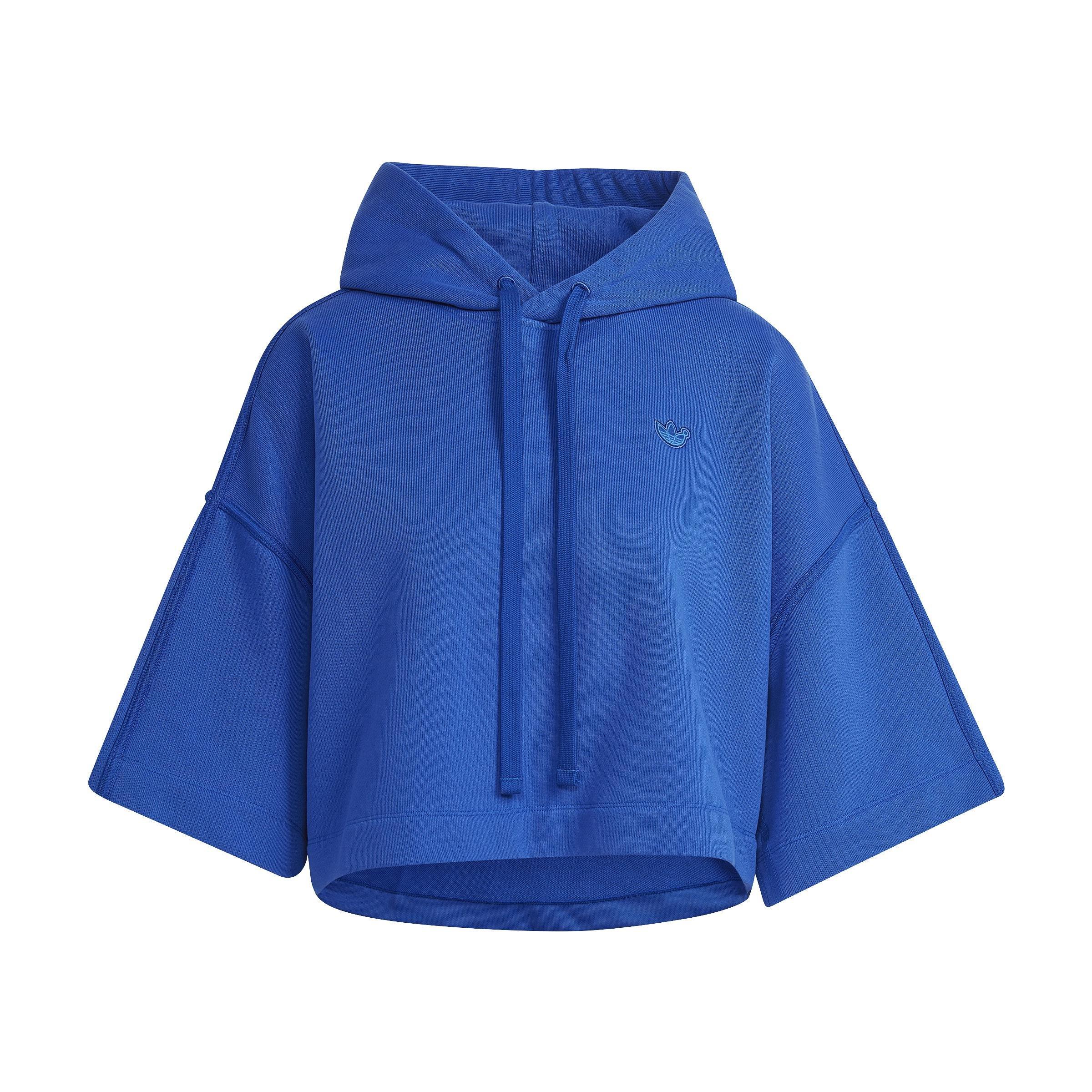 Blue Version Crop Made To Be Remade Hoodie, Blue, A901_ONE, medium