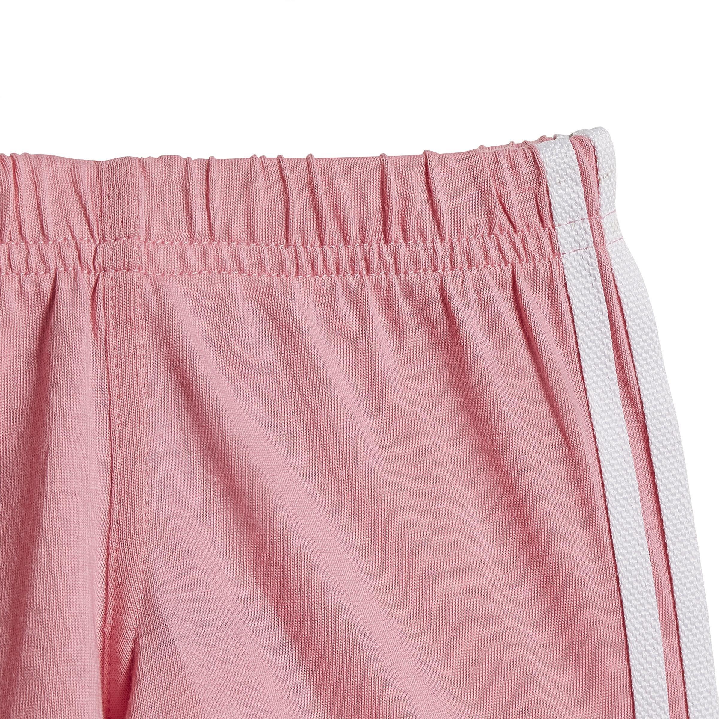 Unisex Kids Trefoil Shorts Tee Set, White, A901_ONE, large image number 3