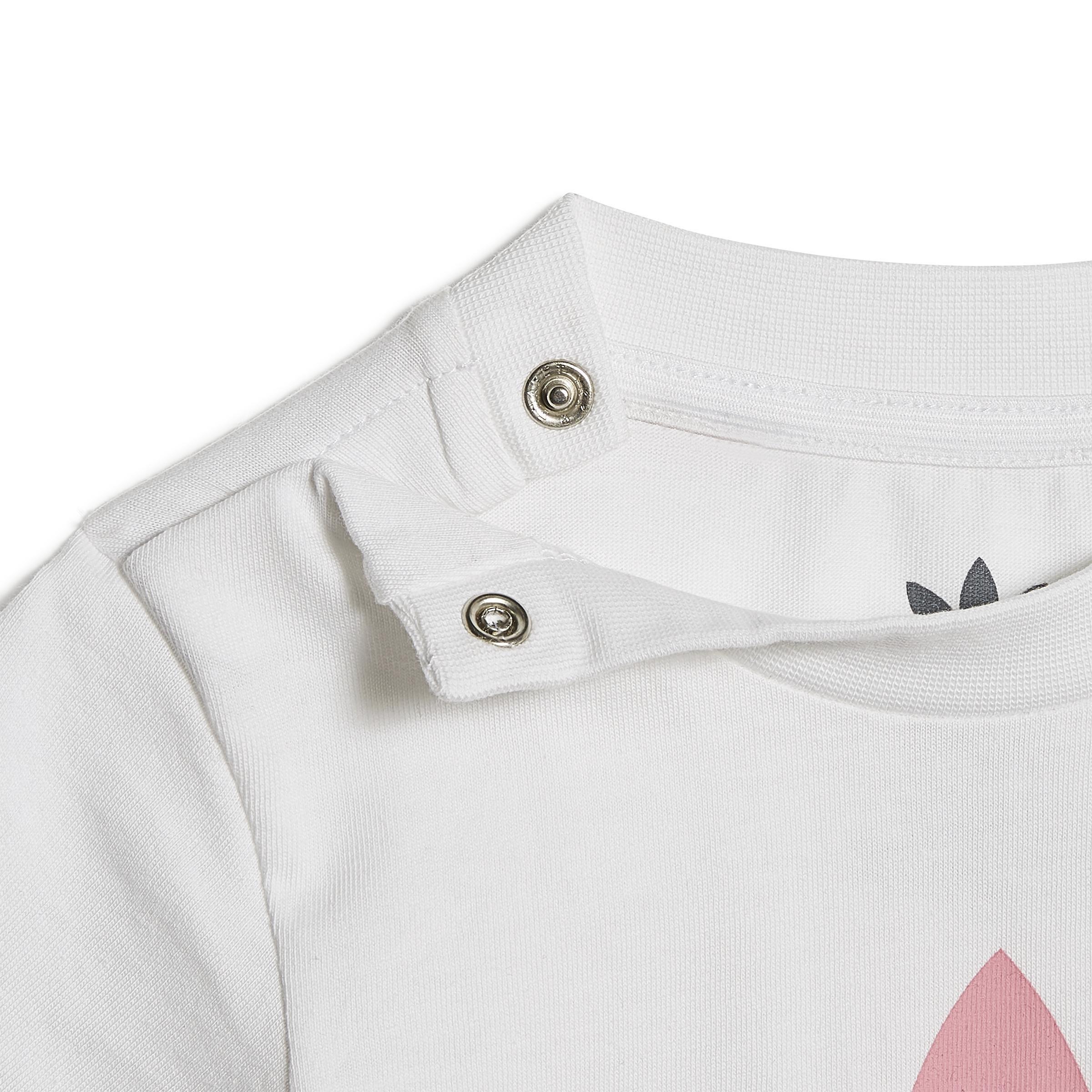 Unisex Kids Trefoil Shorts Tee Set, White, A901_ONE, large image number 4