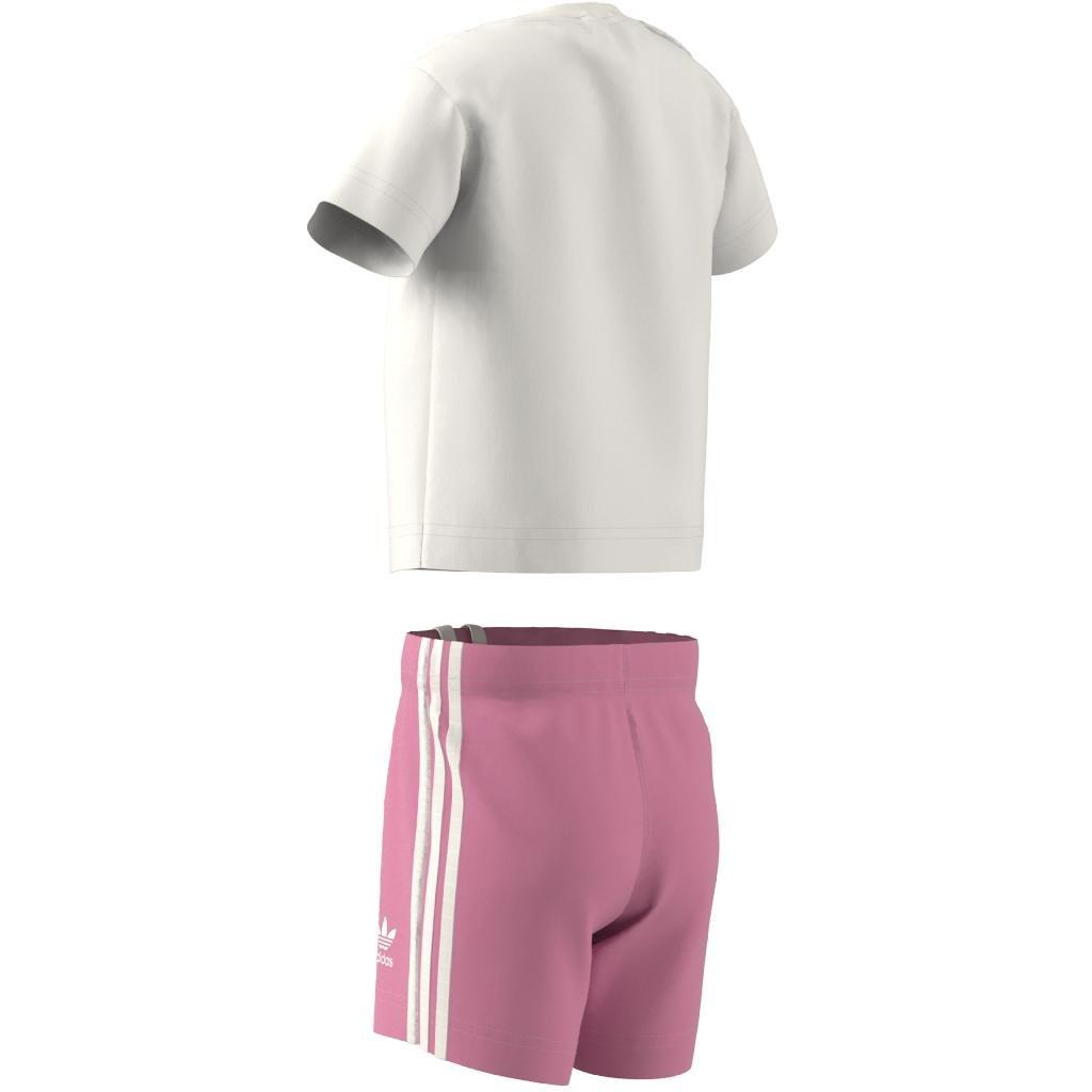 Unisex Kids Trefoil Shorts Tee Set, White, A901_ONE, large image number 6