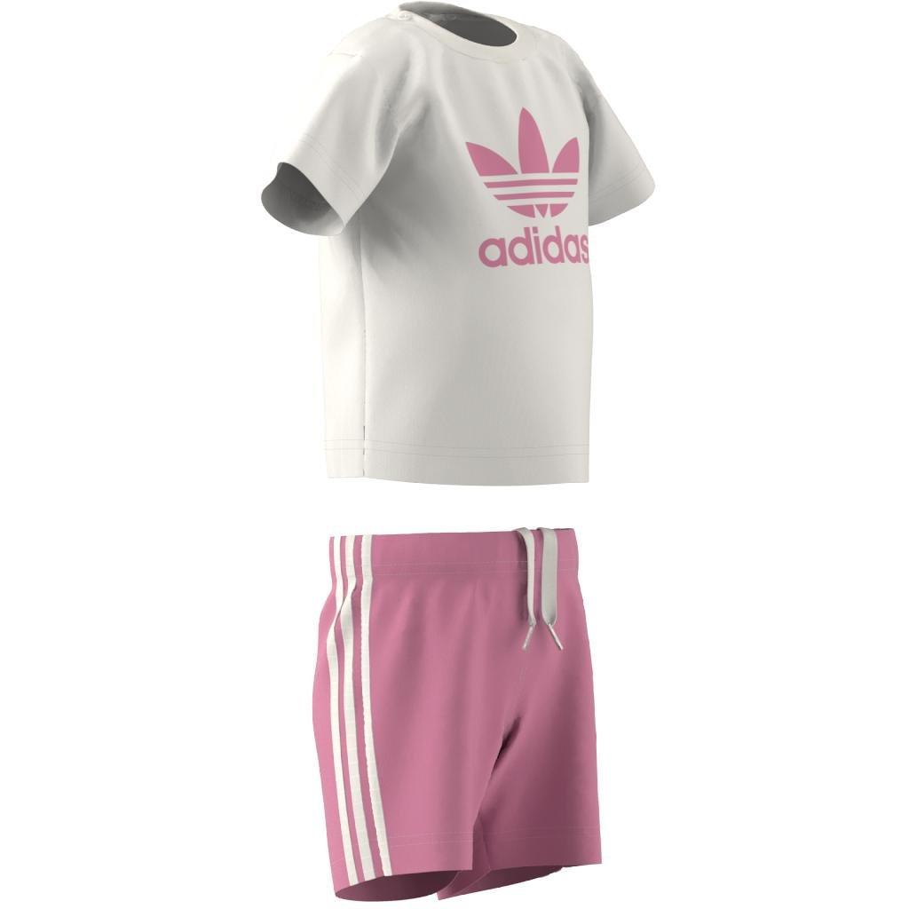 Unisex Kids Trefoil Shorts Tee Set, White, A901_ONE, large image number 9